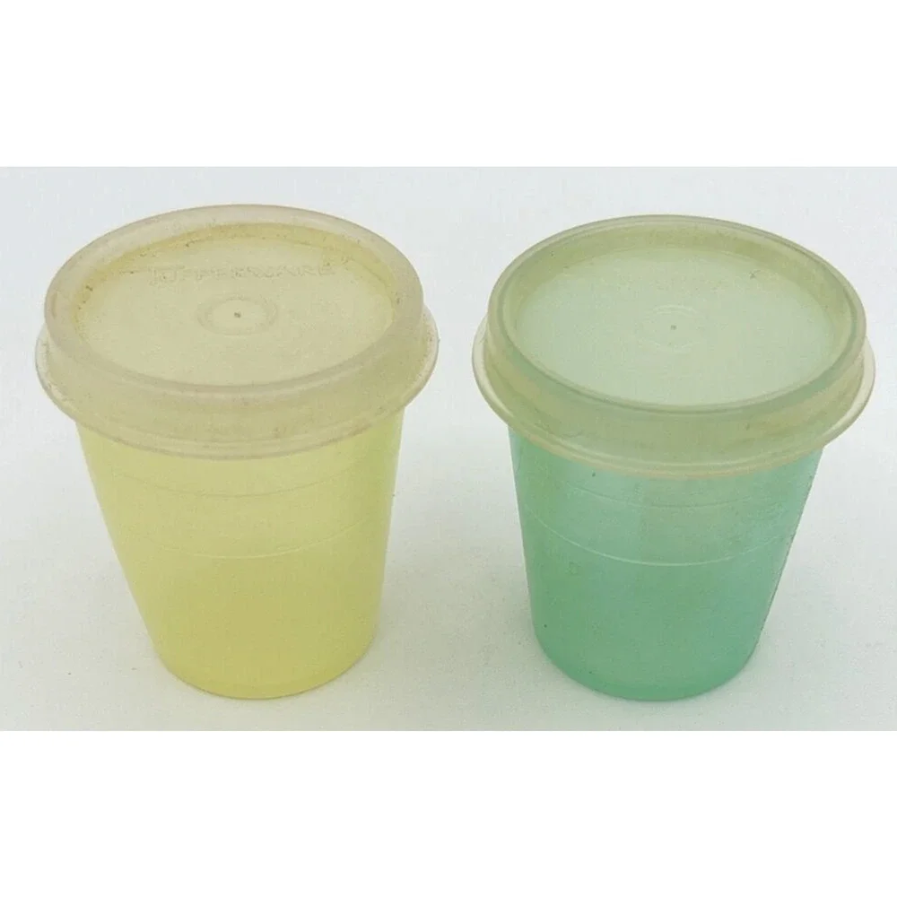 Vintage Tupperware Set of Two Mini Condiment‎ Cups 201-49 & 201-52 SKU U149
